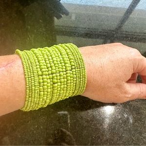 Green beaded bracelet